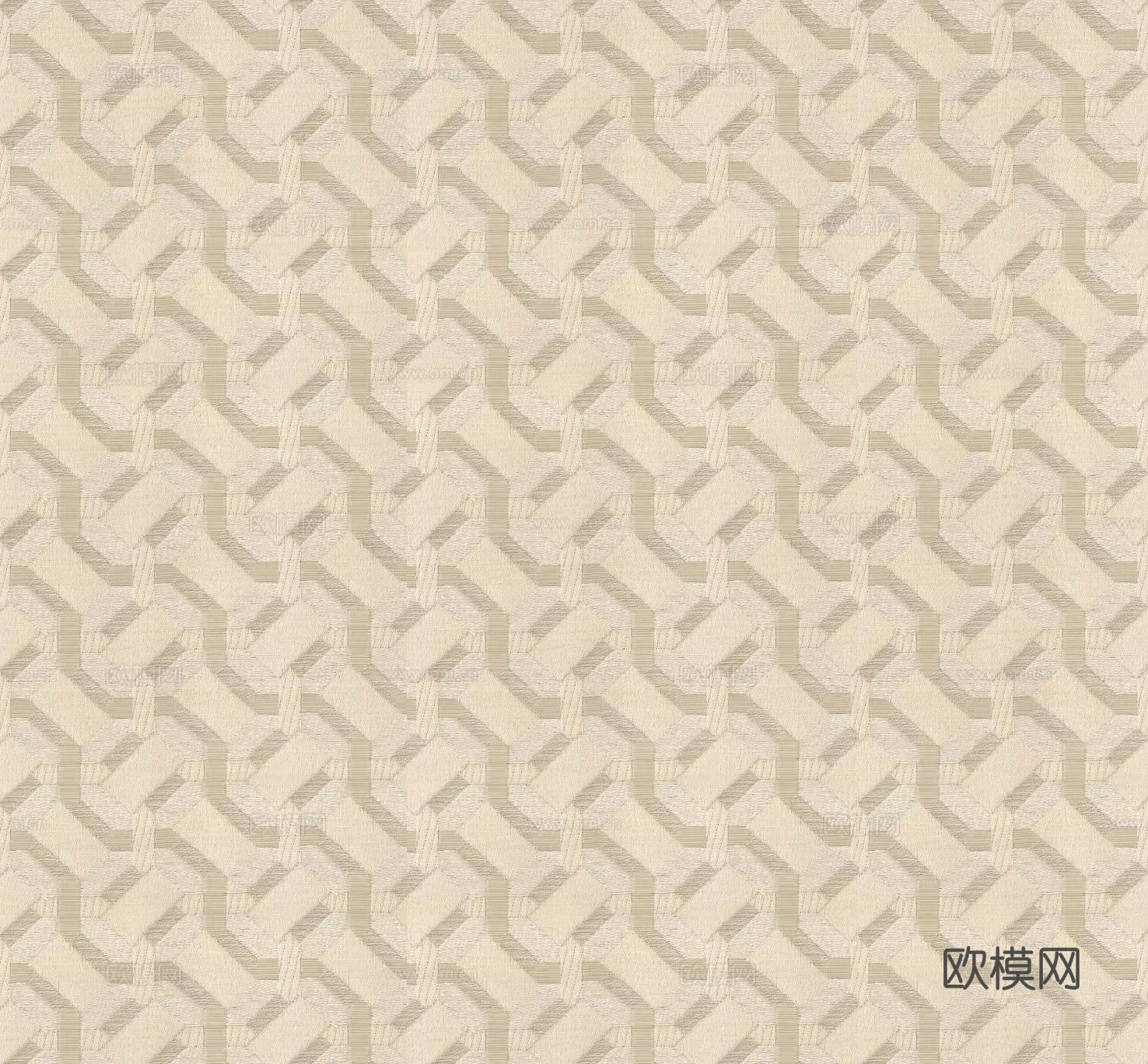无缝米色几何花纹墙布