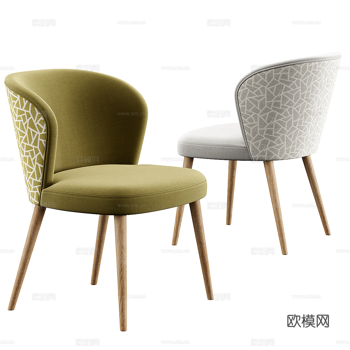 新中式圆餐桌椅3d模型