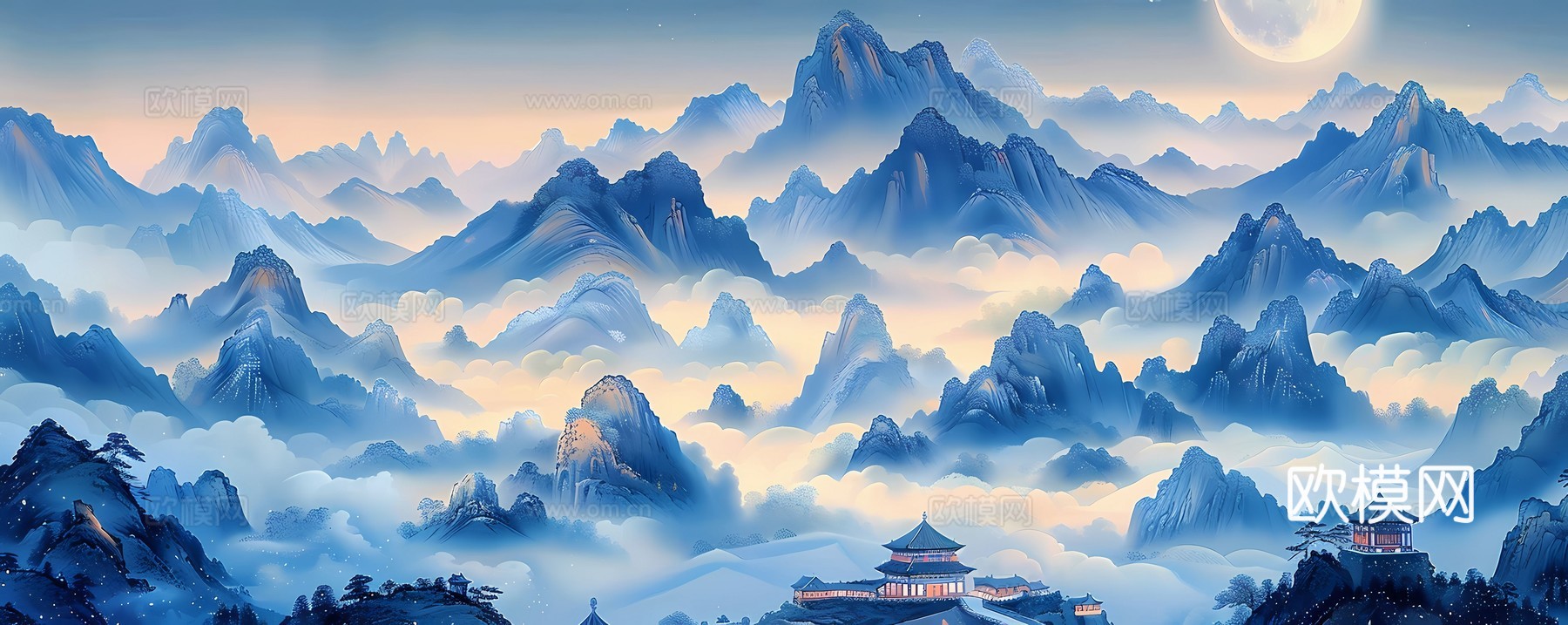 新中式国风壁纸壁画