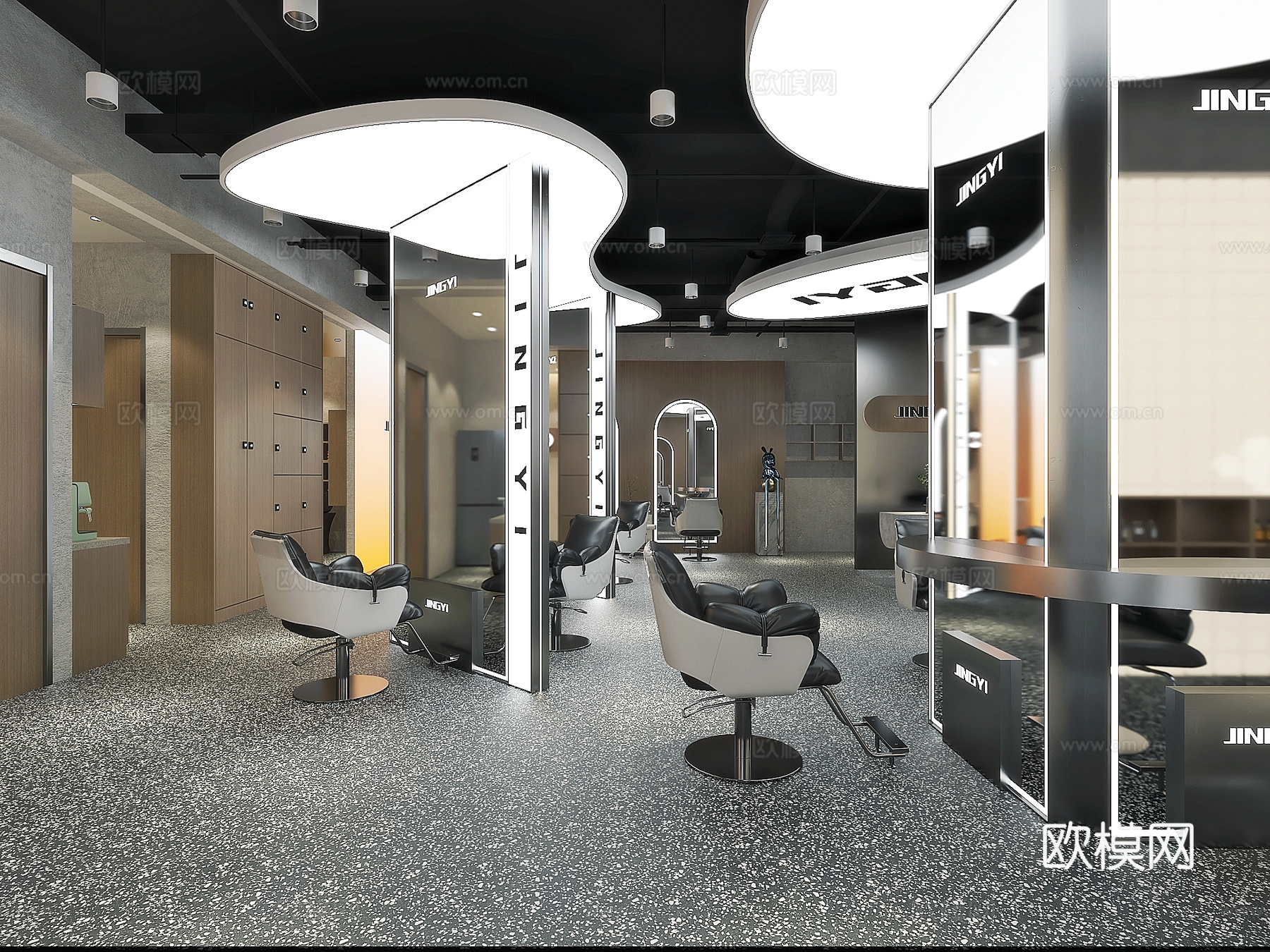 美发店3d模型