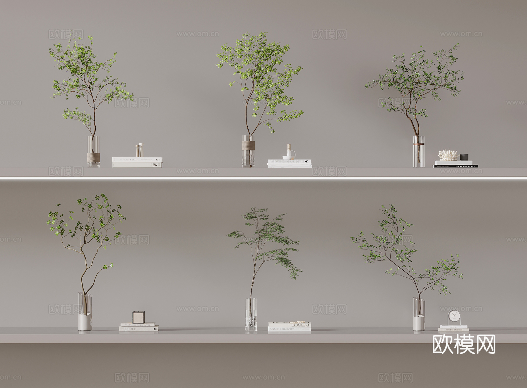 现代水生植物 水生植物组合su模型