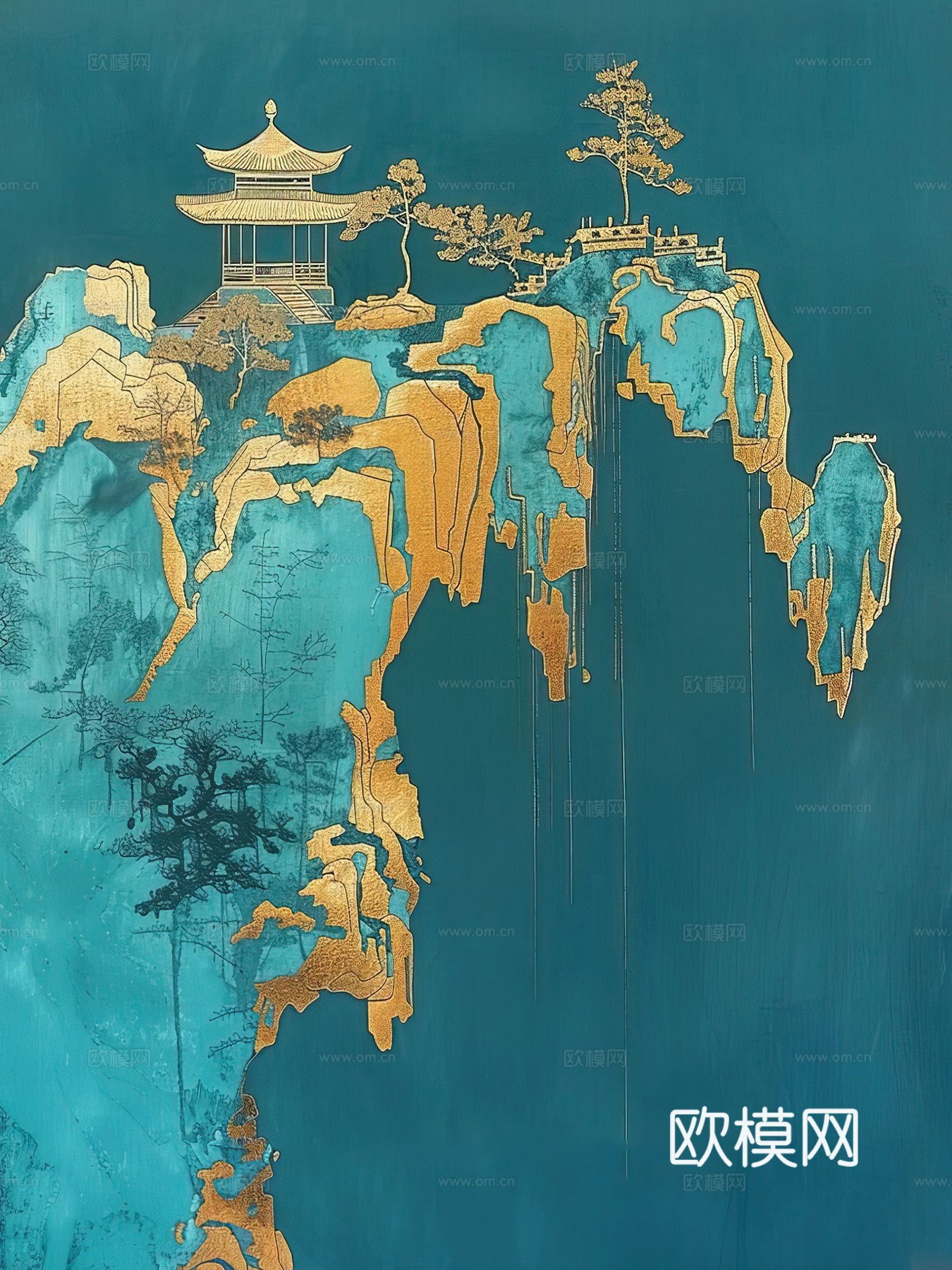 新中式国风壁纸壁画