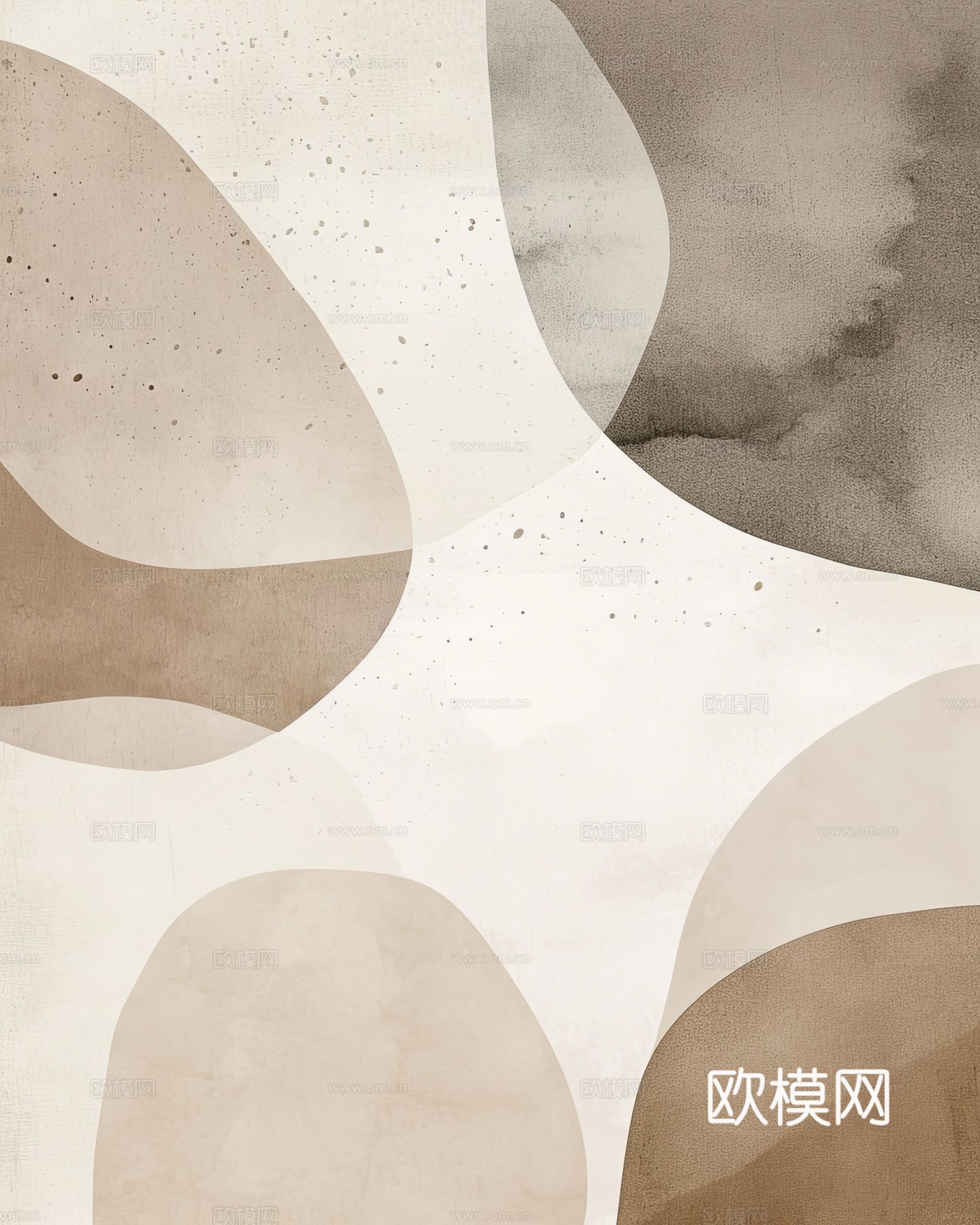 文艺小清新简约现代装饰画下载（渲染图6）