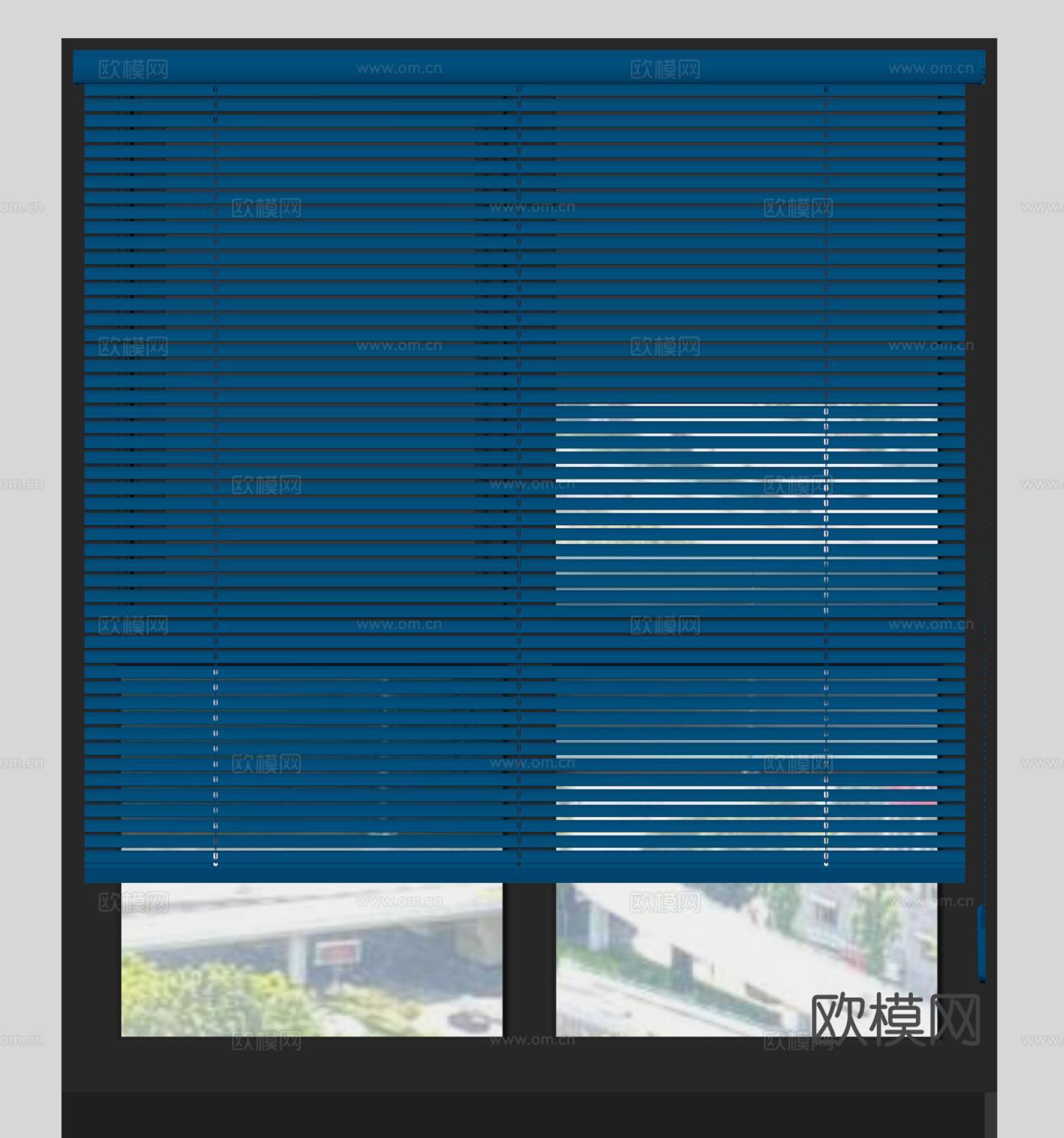 现代百叶帘 百叶窗su模型