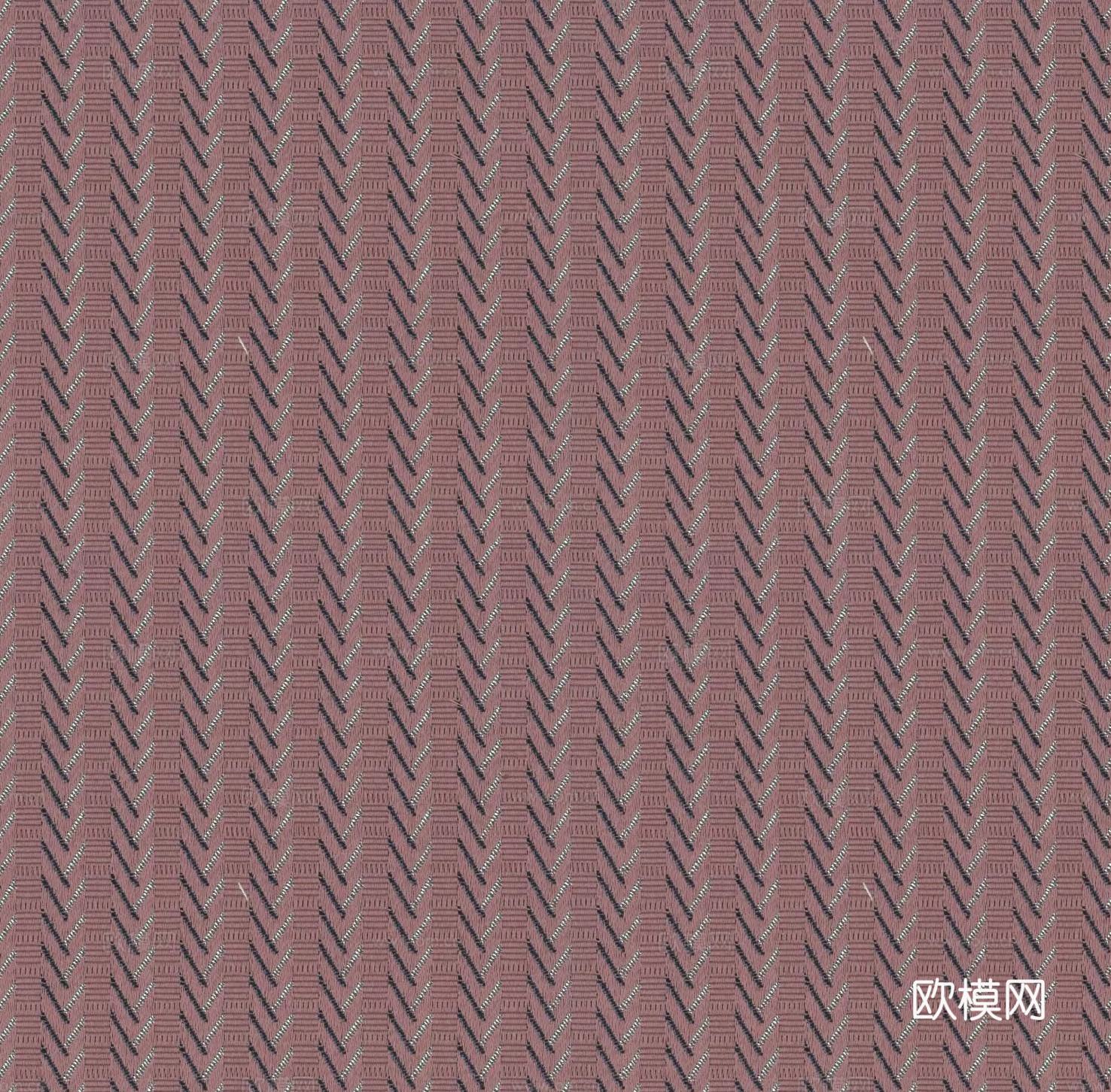 无缝灰紫色人字花纹布纹墙布