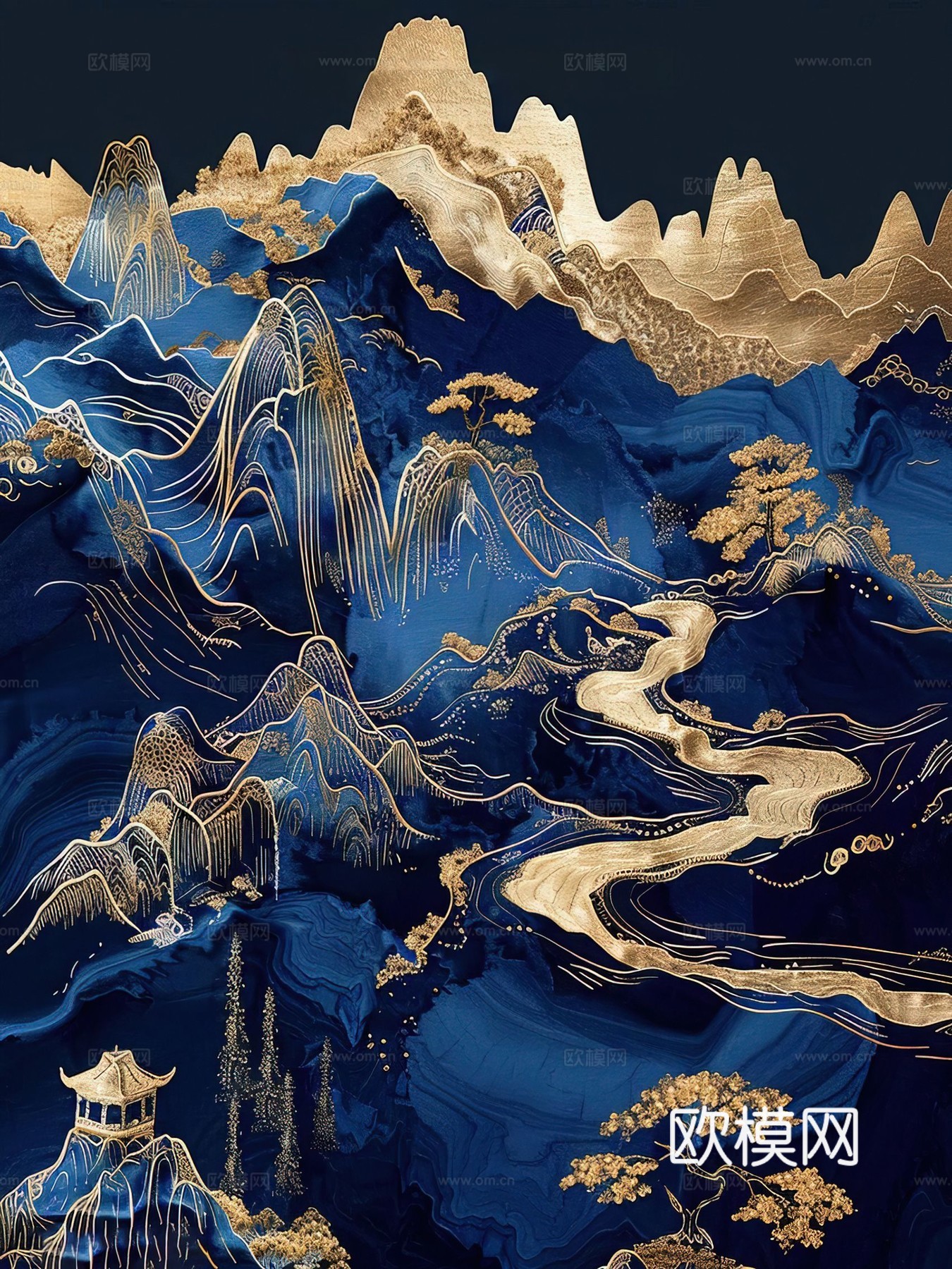 新中式国风壁纸壁画