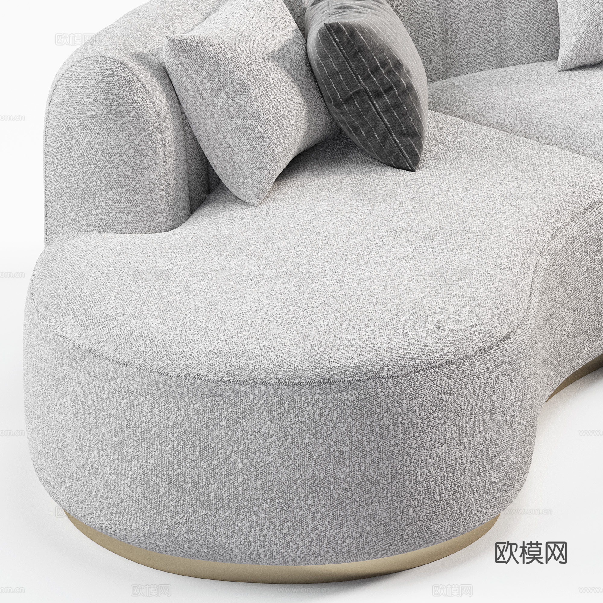 现代意式 Sherman 弧形沙发3d模型