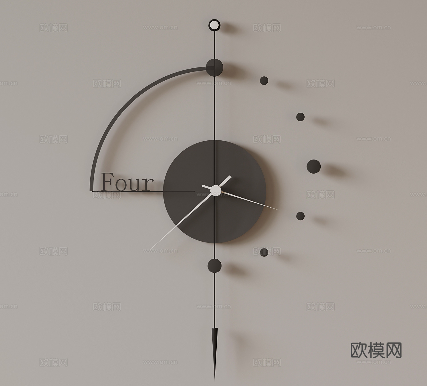 钟表 现代创意挂钟3d模型