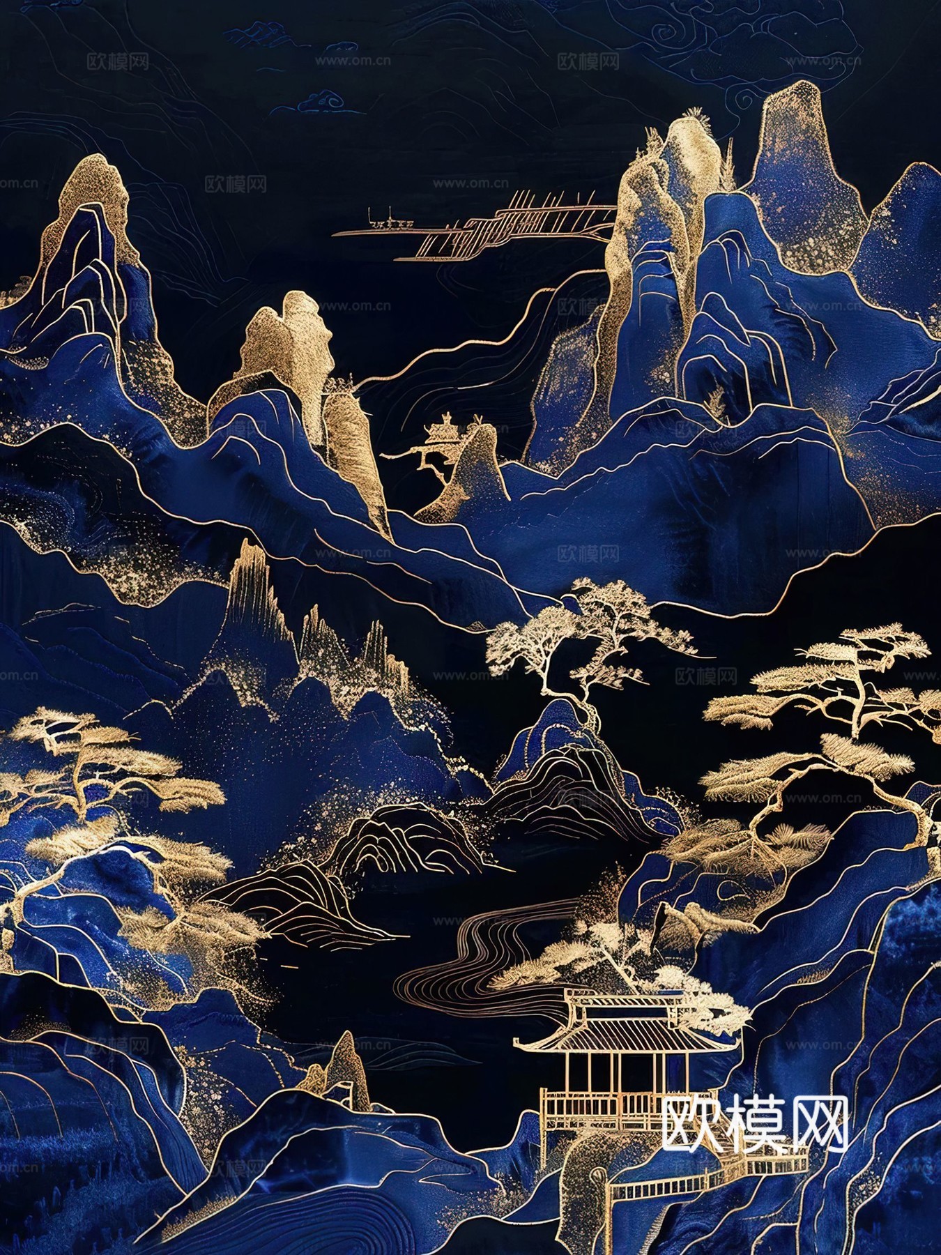 新中式国风壁纸壁画