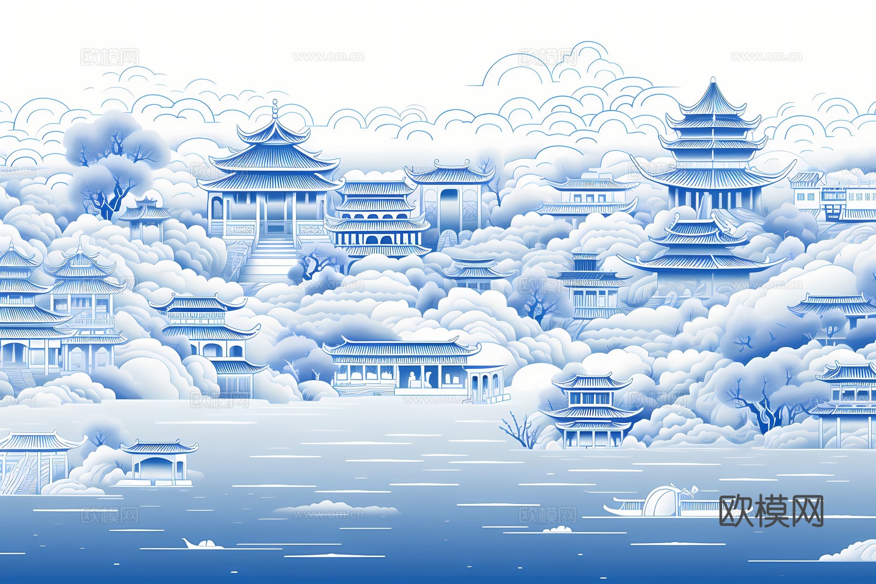 新中式国风壁纸壁画