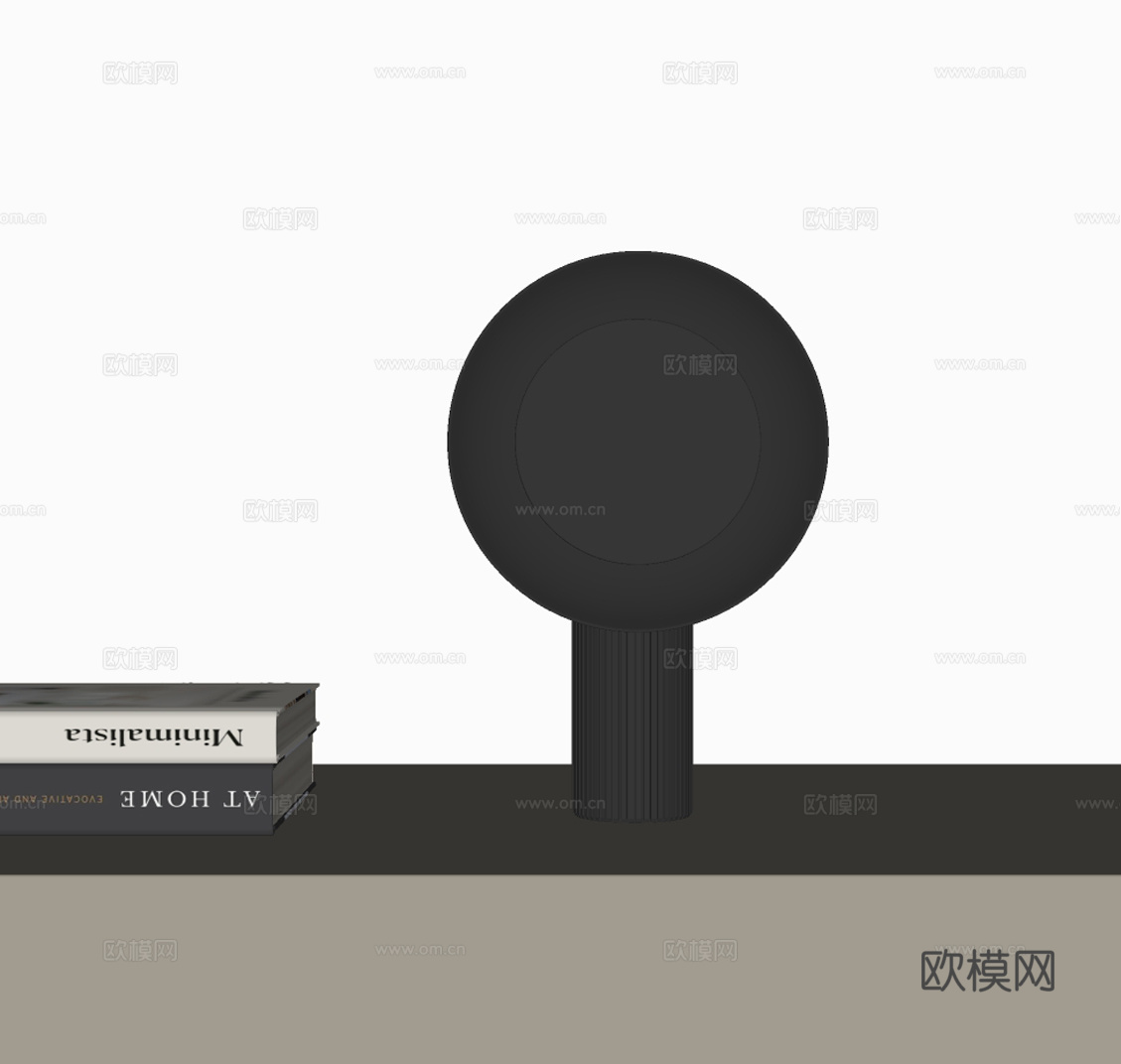 意式极简台灯su模型