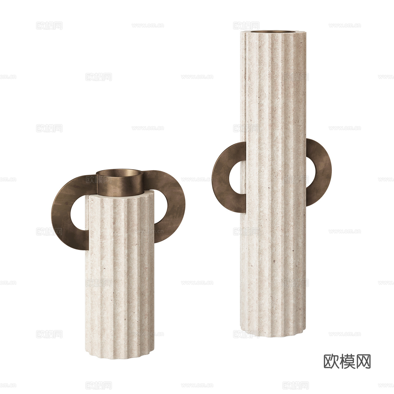 Pimar 现代花瓶 大理石花瓶 花瓶摆件 装饰品摆件3d模型
