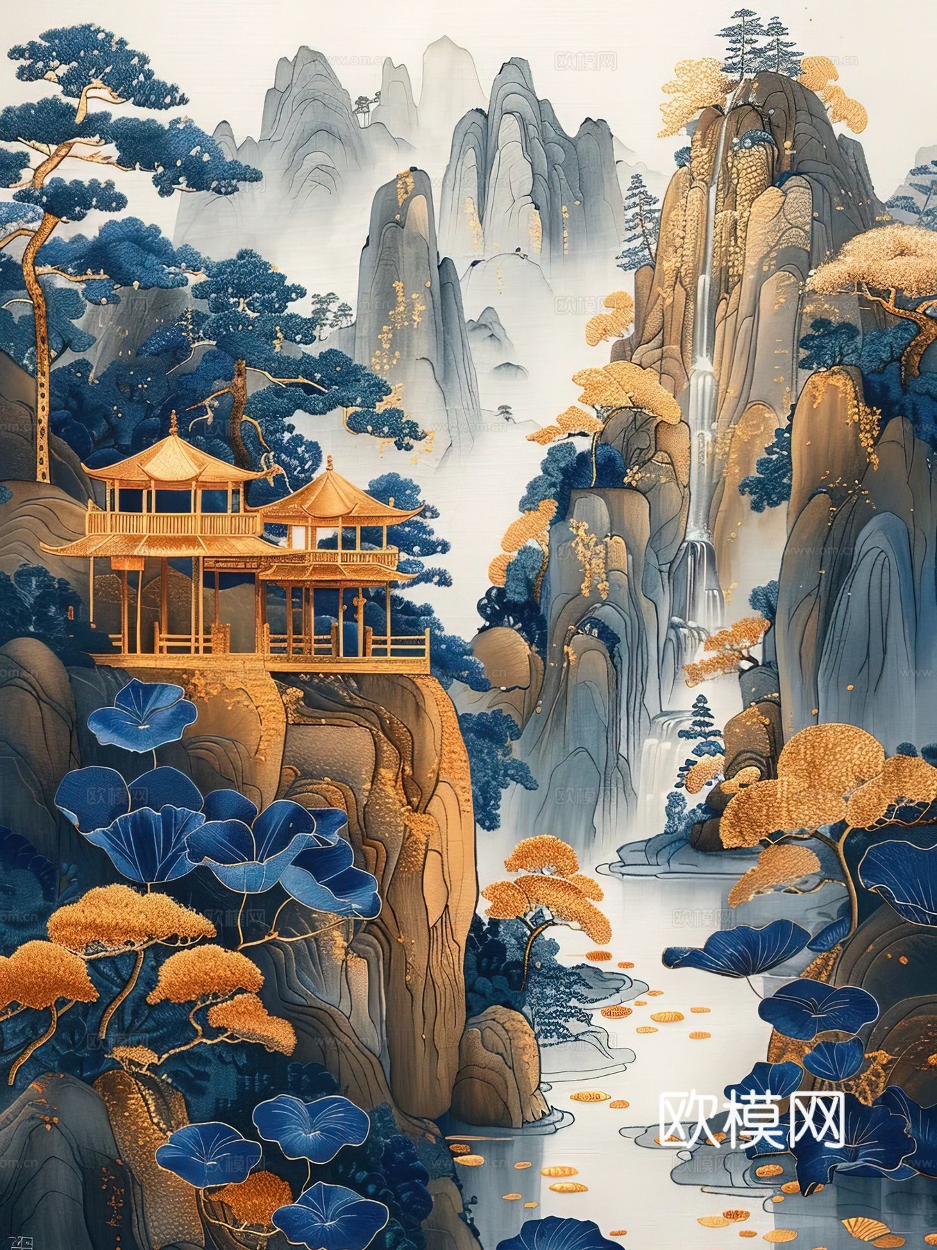 新中式国风壁纸壁画