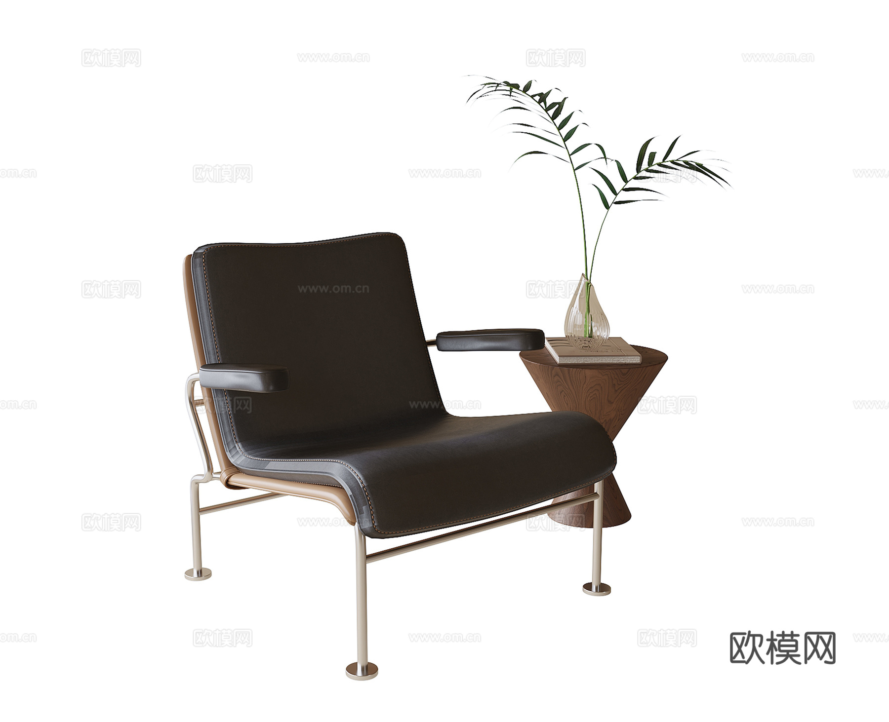 现代休闲椅 单椅su模型