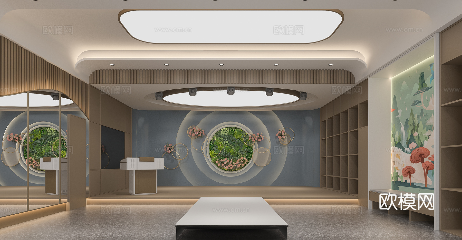 舞蹈教室背景墙3d模型