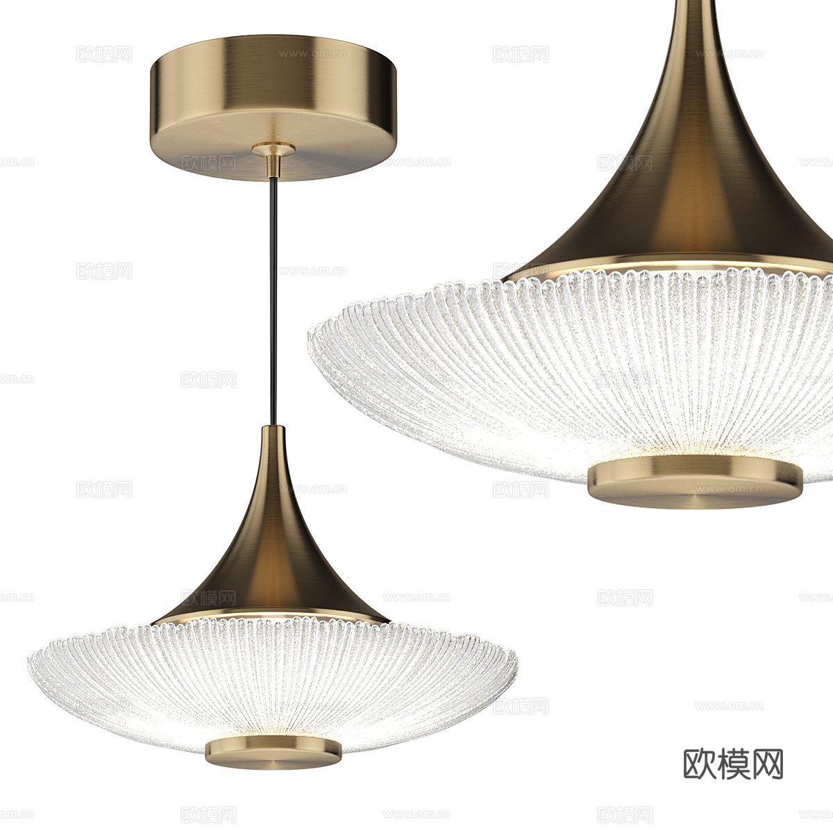 现代轻奢装饰吊灯3d模型