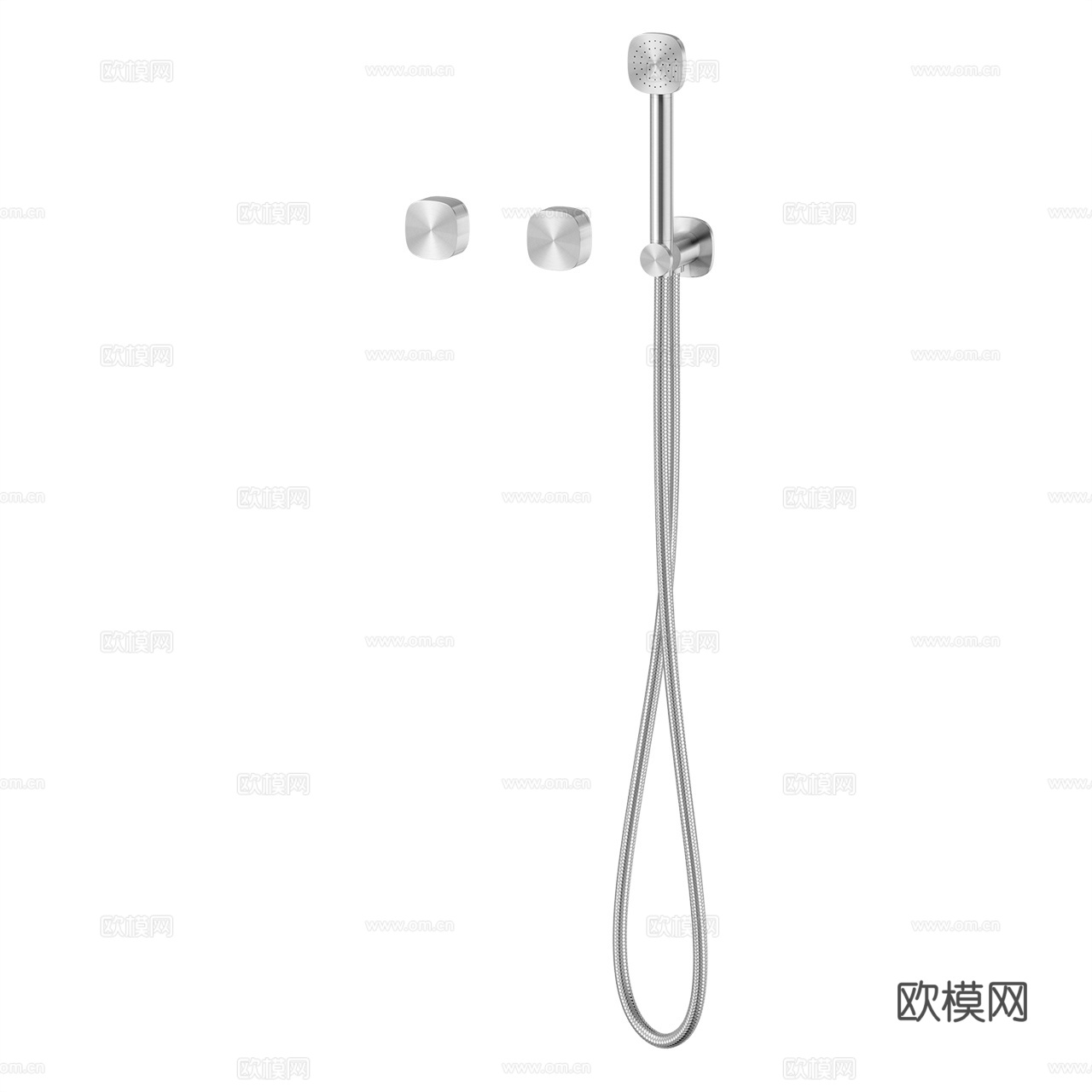 Quadro 淋浴龙头 花洒 不锈钢花洒 淋浴花洒3d模型