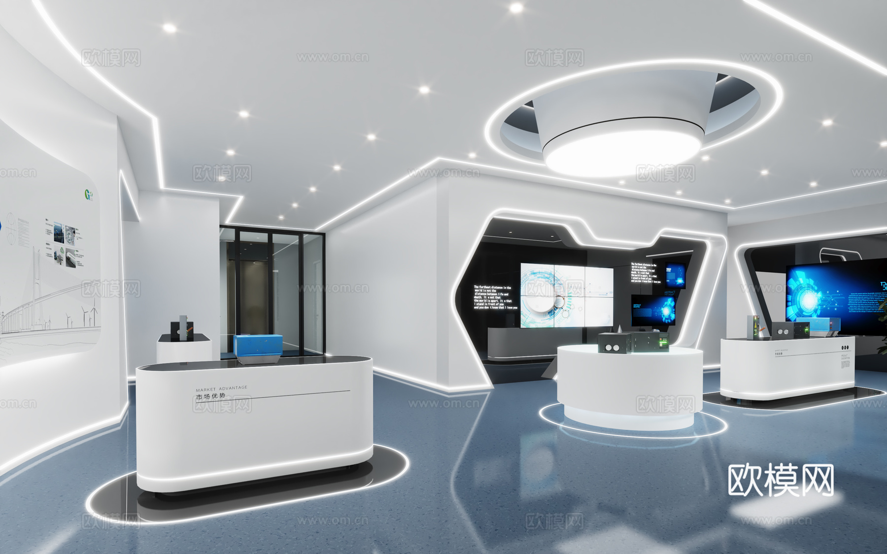 现代科技展厅3d模型