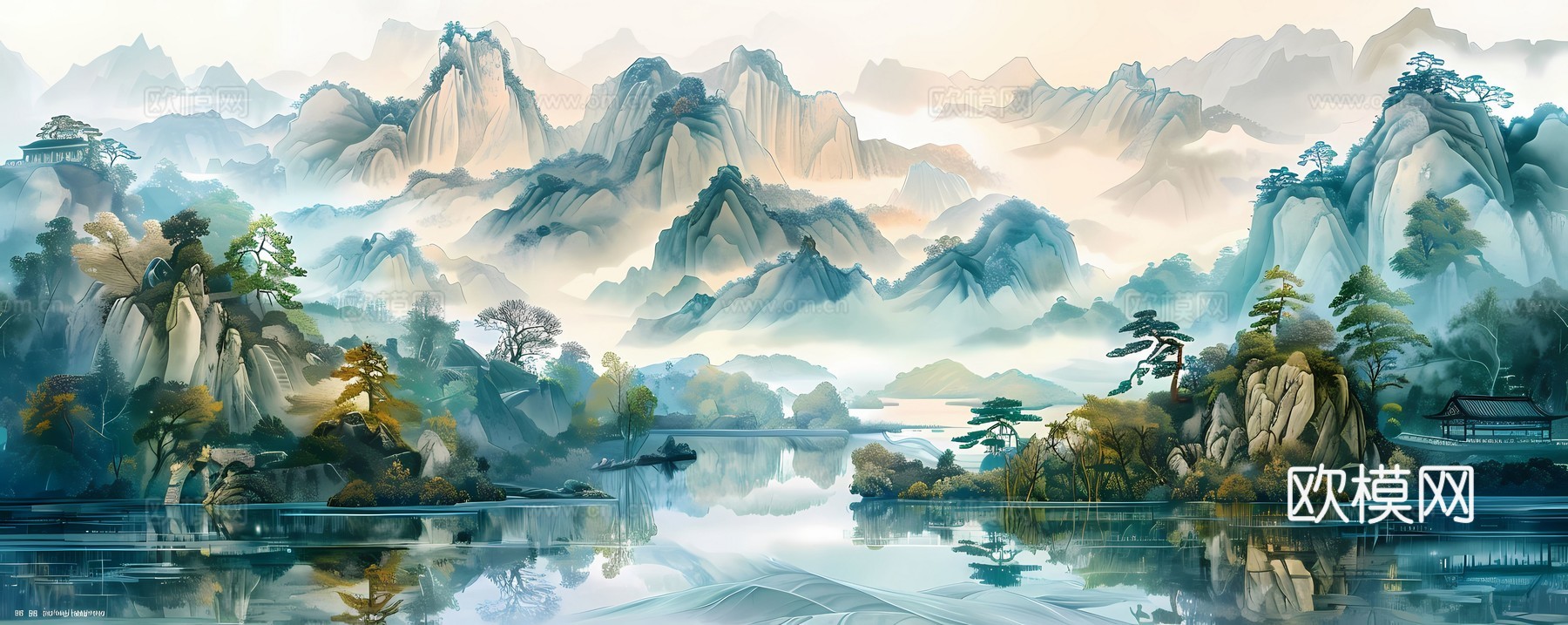 新中式国风壁纸壁画