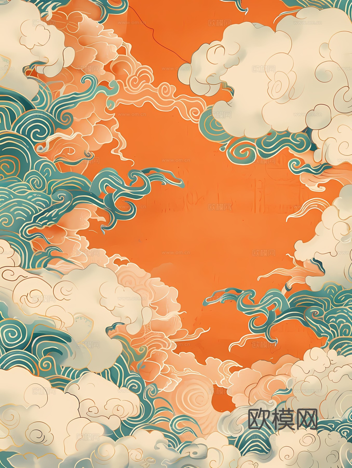 新中式国风壁纸壁画