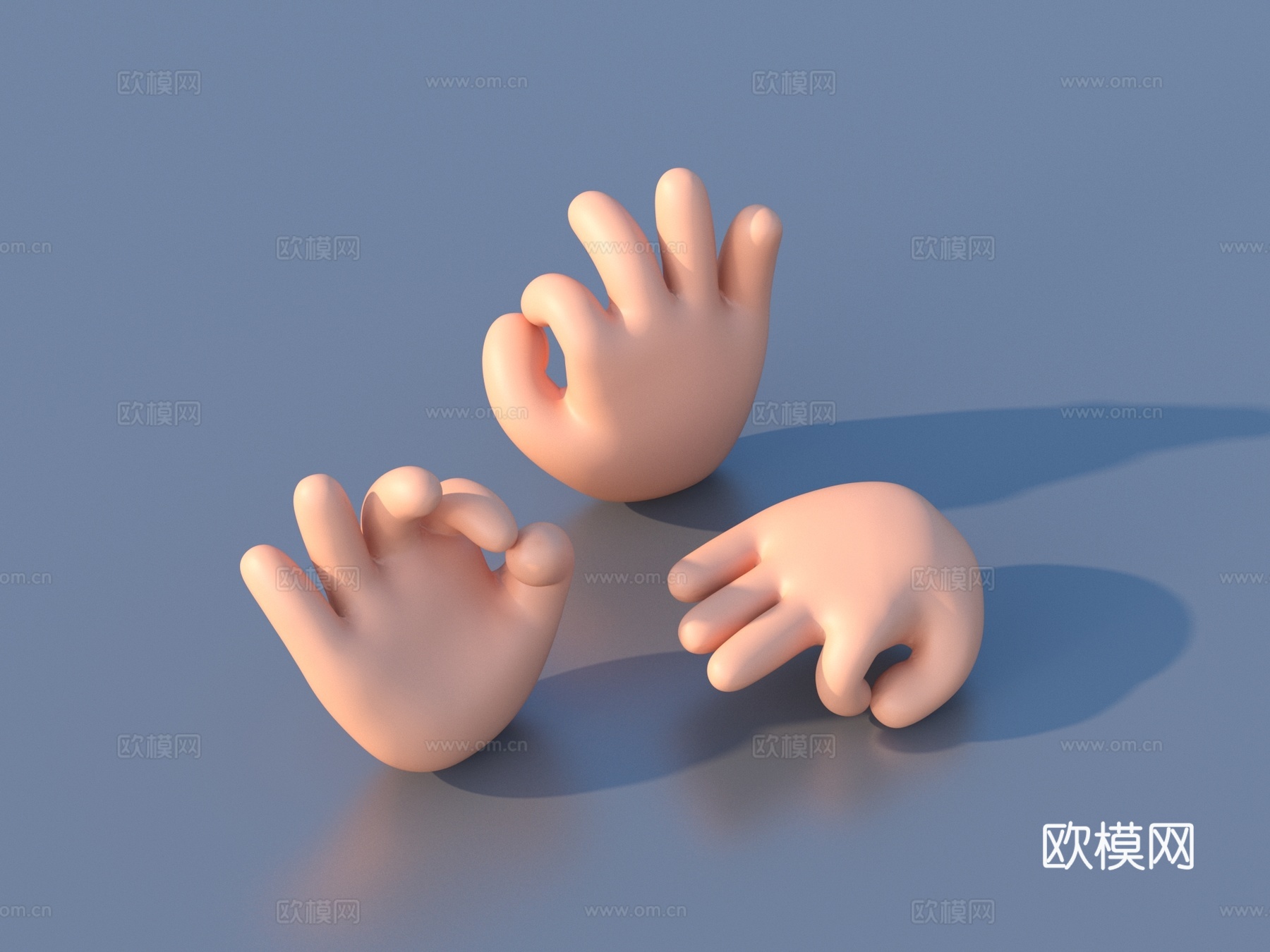 手势 手模 手掌3d模型