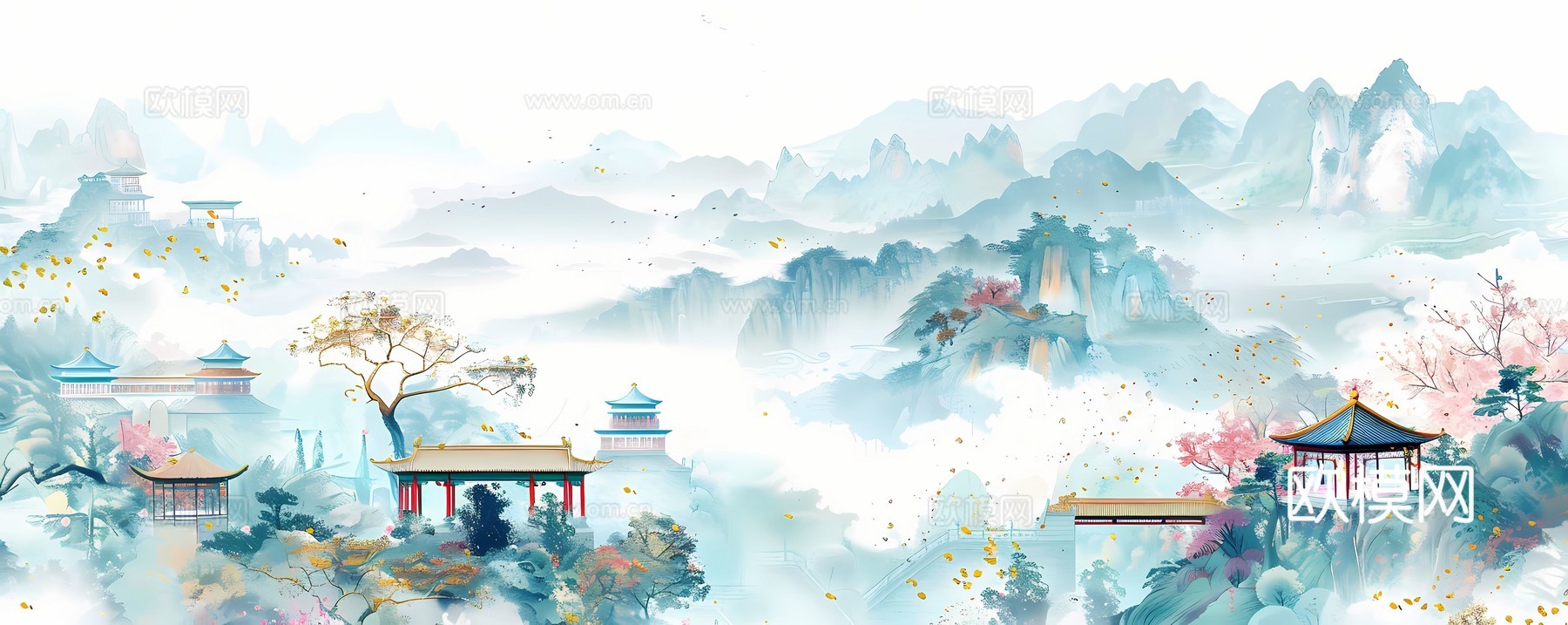 新中式国风壁纸壁画