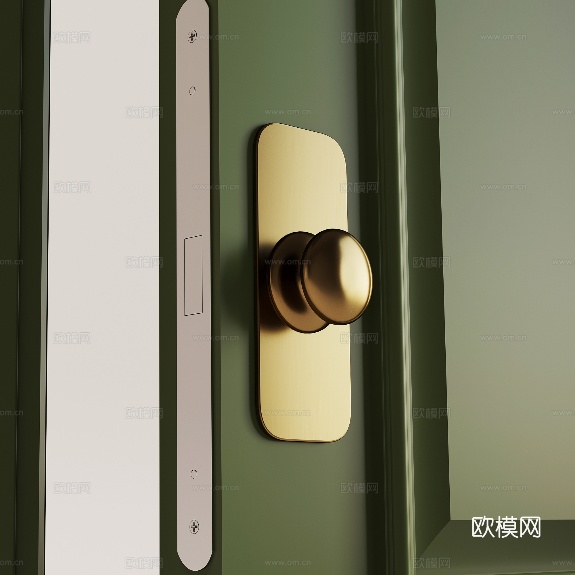 门锁 法式门锁su模型