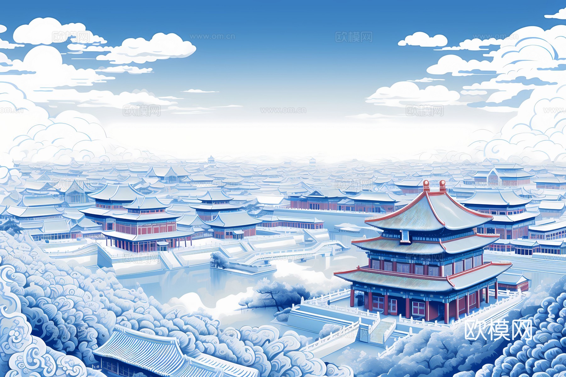 新中式国风壁纸壁画
