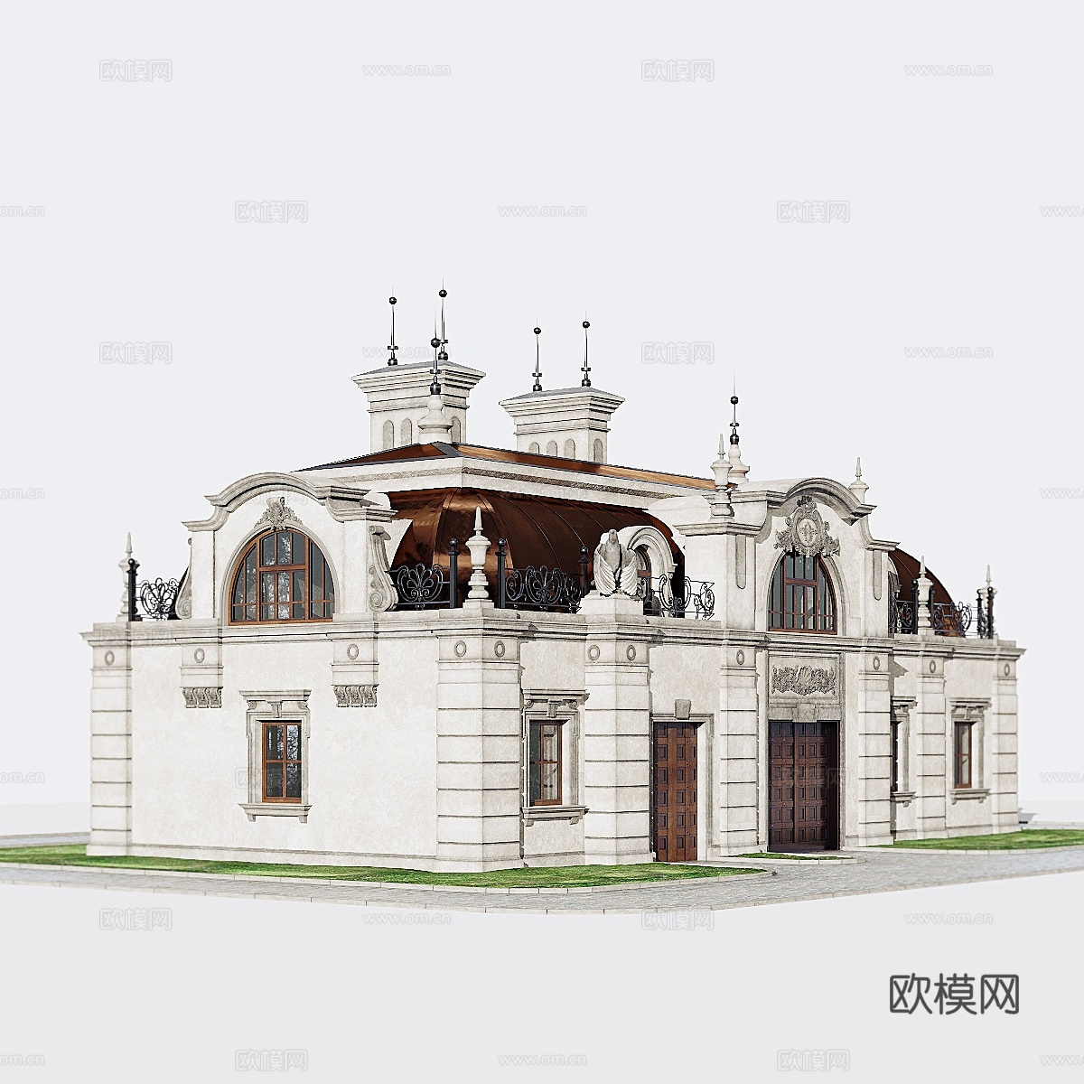 简欧车库建筑3d模型