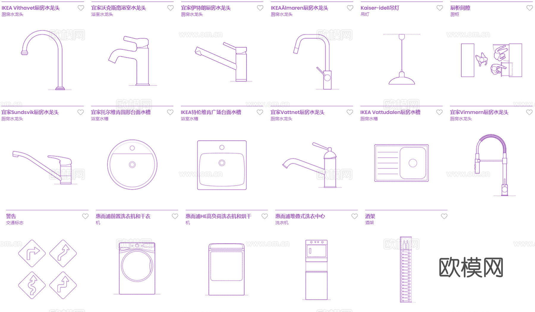 设备-矢量线稿合集cad施工图