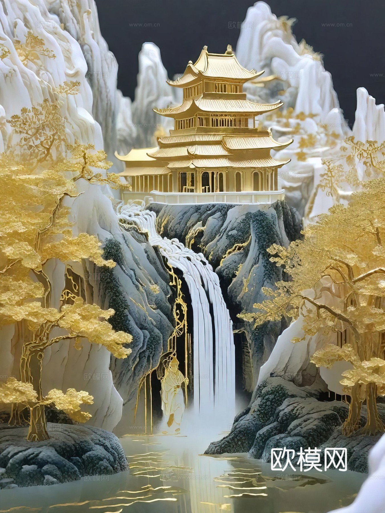 新中式国风壁纸壁画