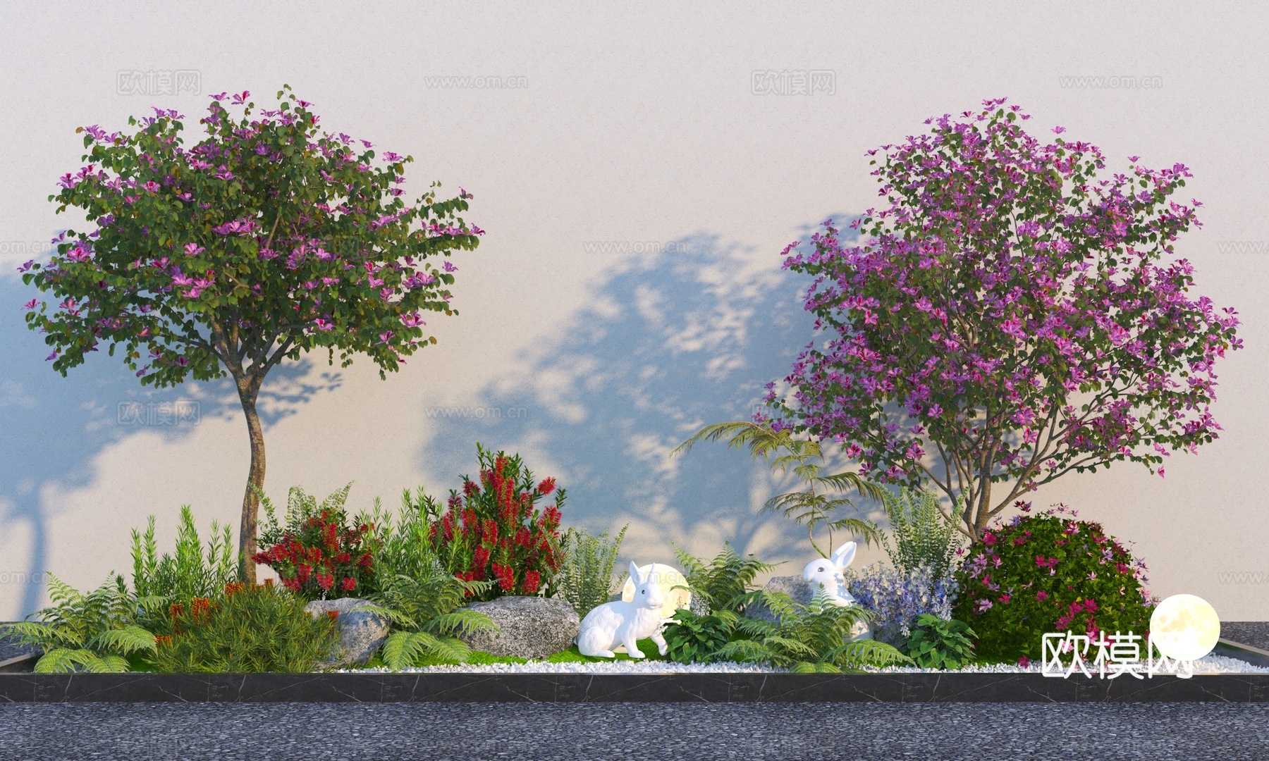 现代室内景观造景3d模型