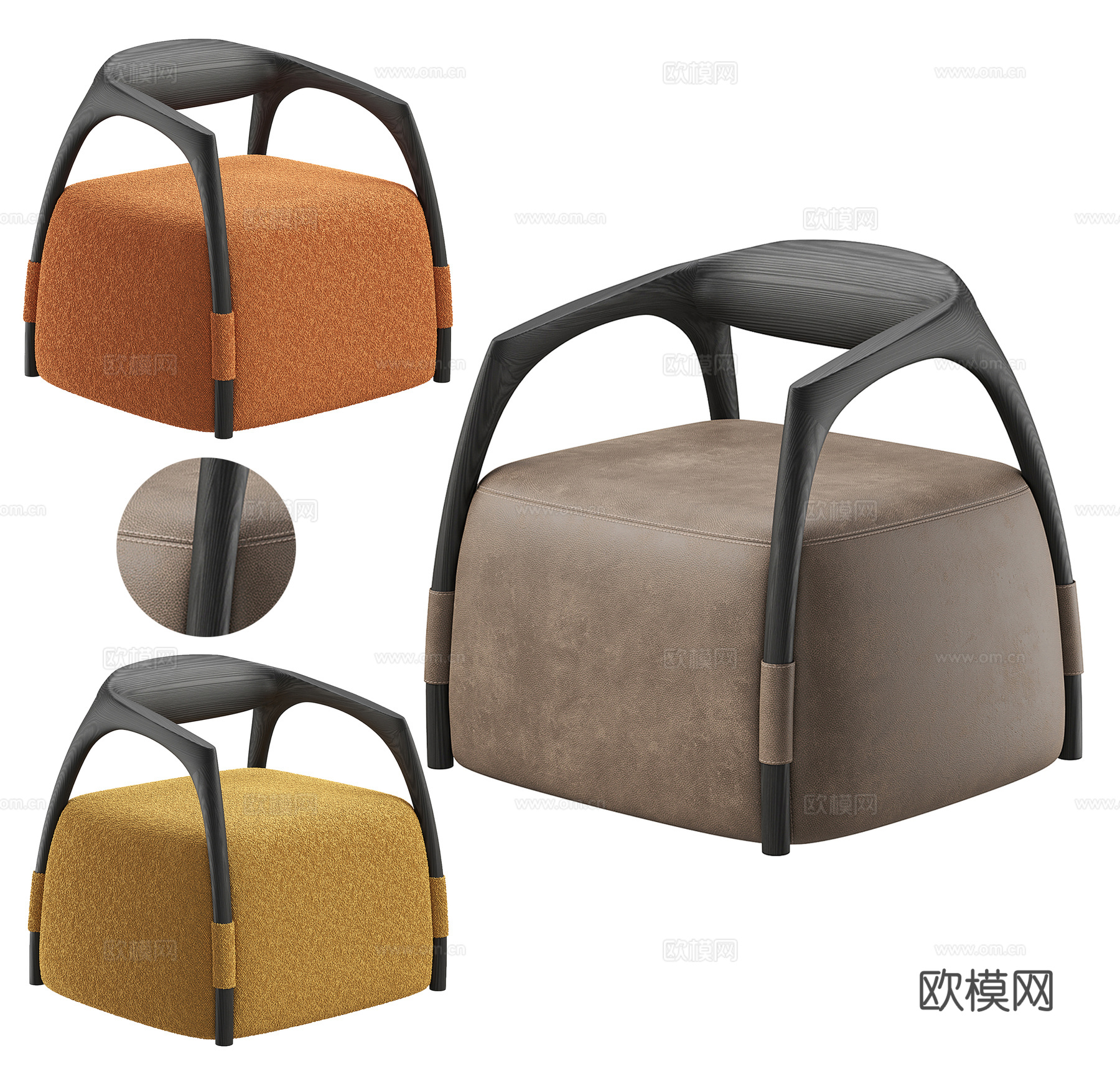 现代休闲椅 休闲单人沙发3d模型