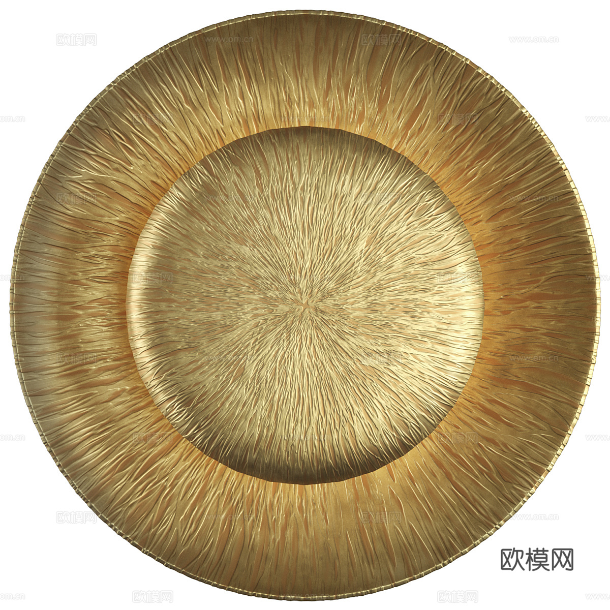 新中式轻奢圆盘装饰壁灯3d模型