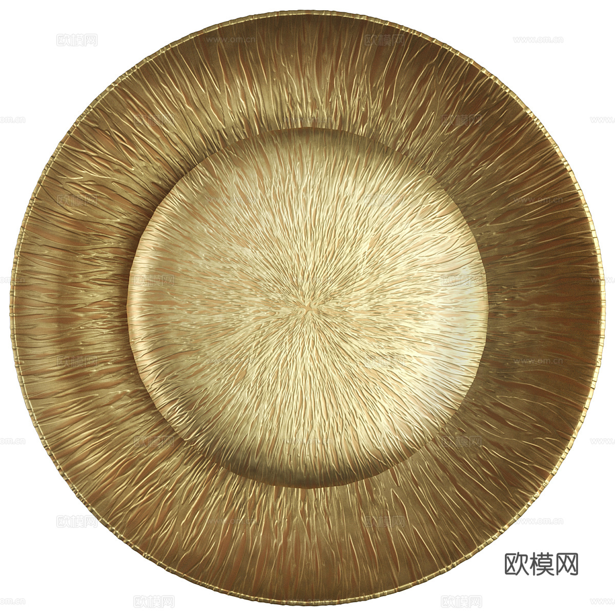 新中式轻奢圆盘装饰壁灯3d模型