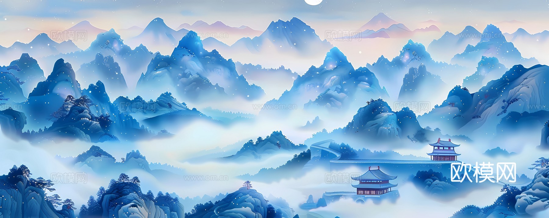 新中式国风壁纸壁画