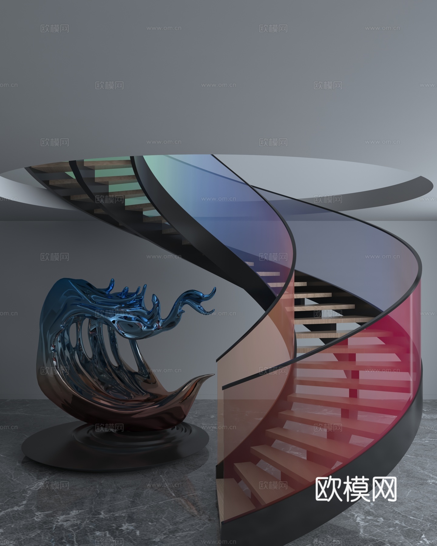 旋转楼梯3d模型