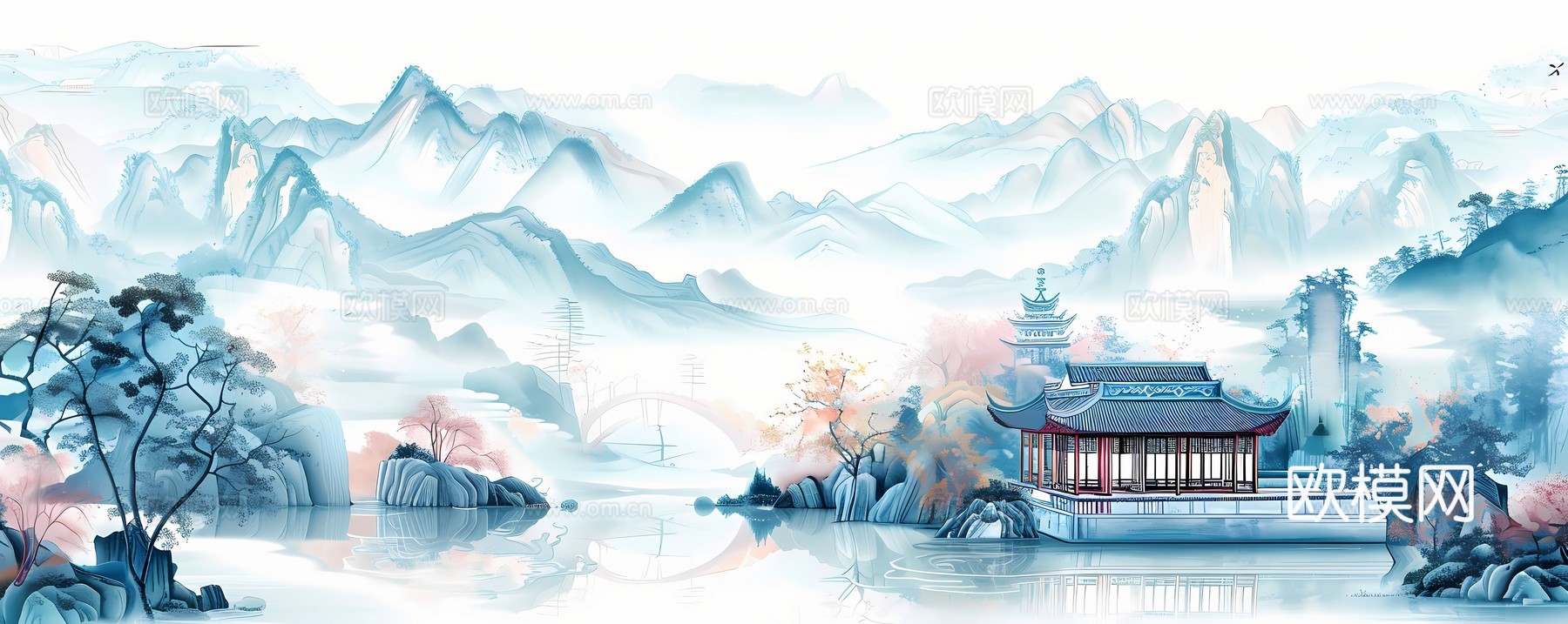 新中式国风壁纸壁画