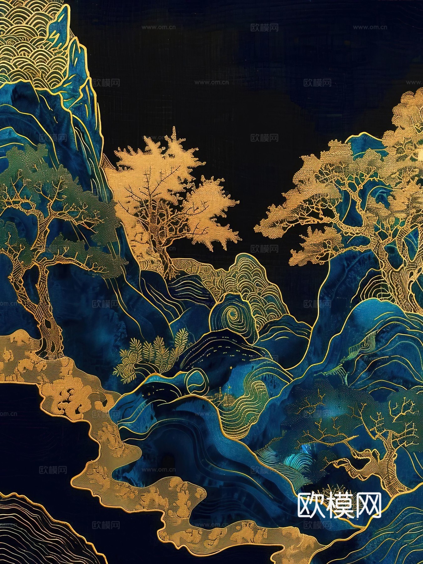 新中式国风壁纸壁画