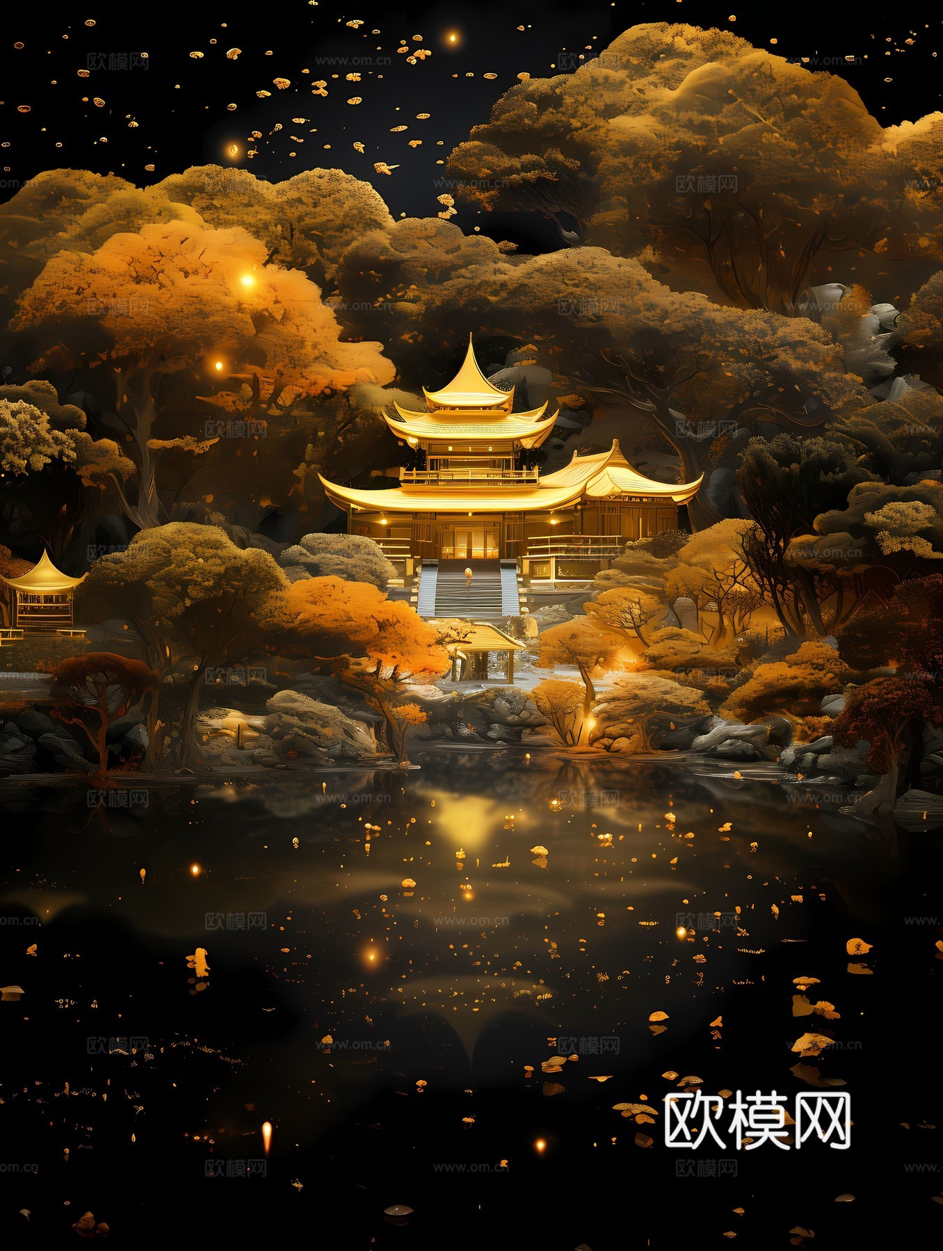 新中式国风壁纸壁画