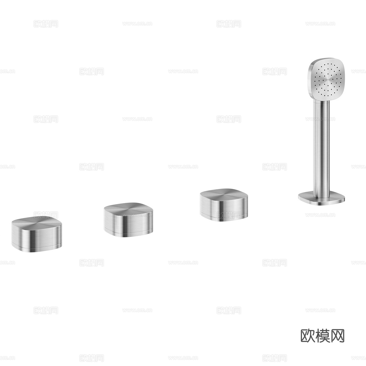 Quadro 现代龙头 浴缸水龙头 拉丝水龙头 不锈钢龙头3d模型