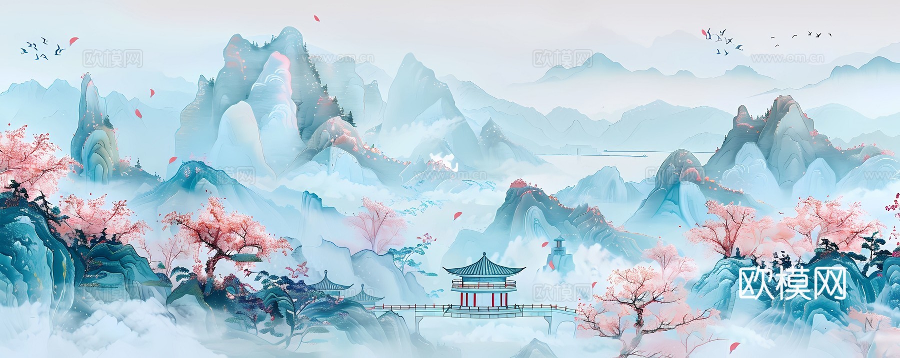 新中式国风壁纸壁画