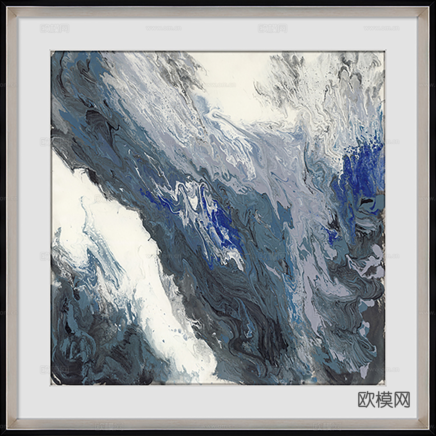 现代海浪油画装饰画
