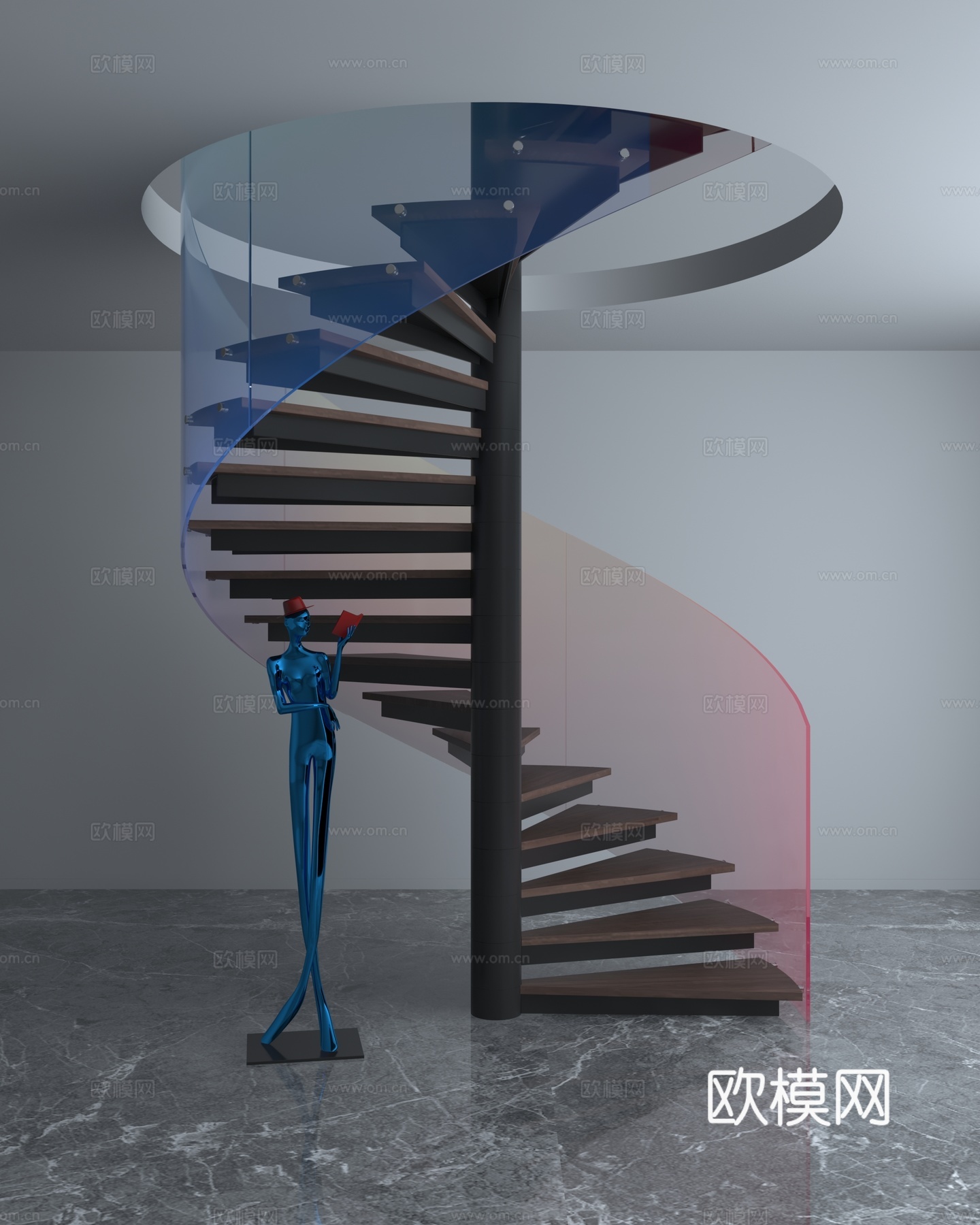 旋转楼梯3d模型