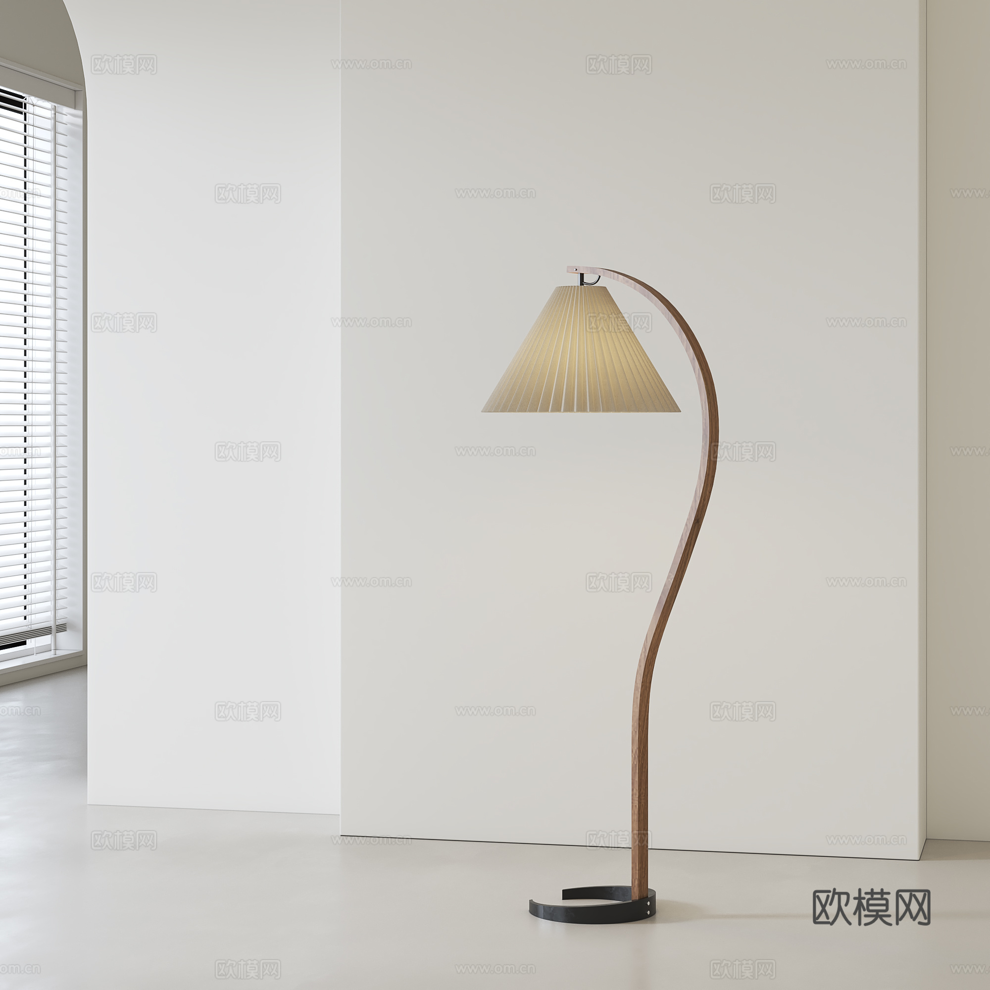 法式中古落地灯su模型