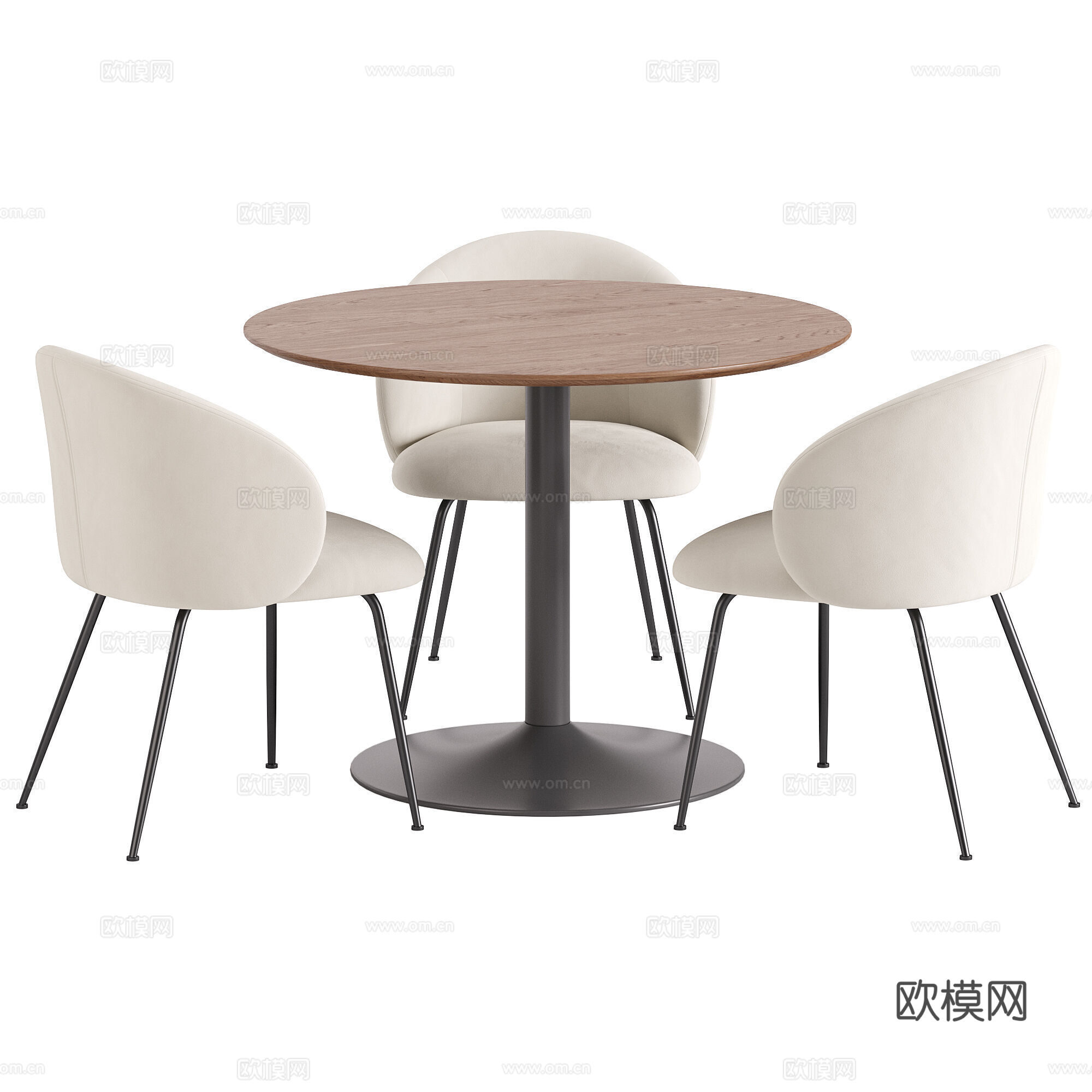 现代意式洽谈桌椅3d模型