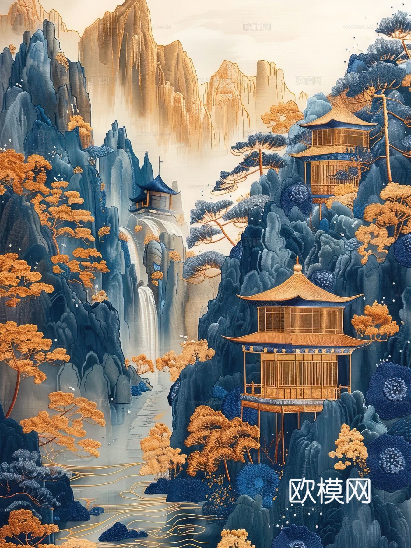 新中式国风壁纸壁画