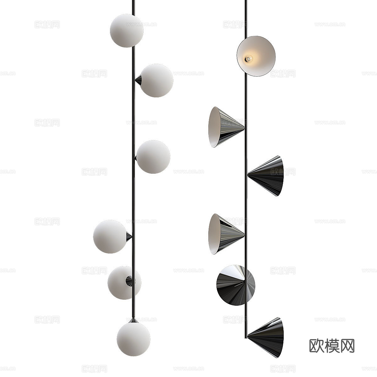 垂直的3d模型