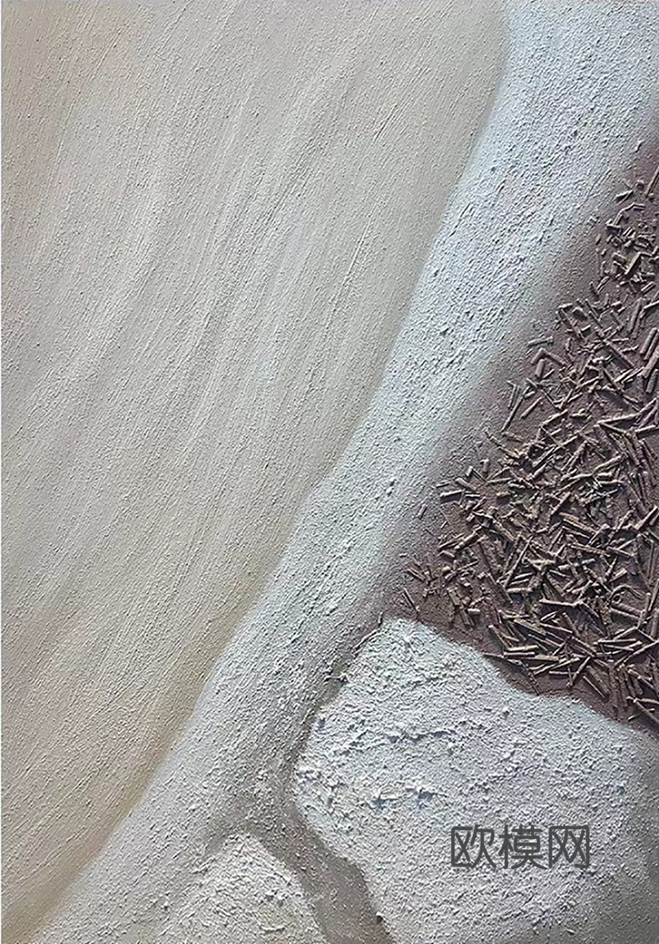 侘寂风现代简约肌理装饰画贴图