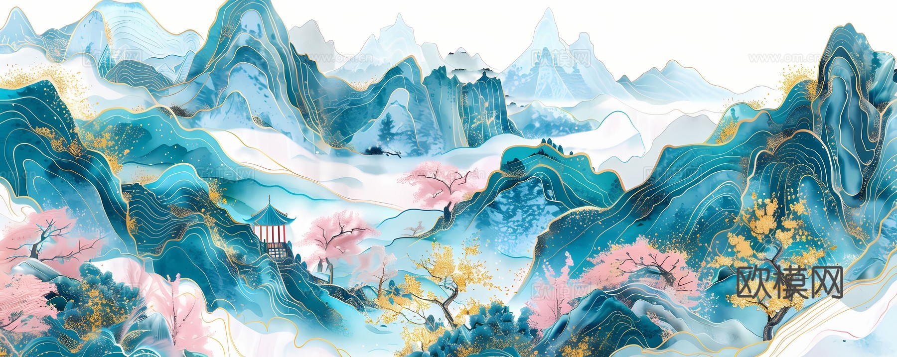 新中式国风壁纸壁画